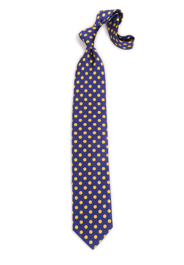 Navy with Yellow Dot Tie