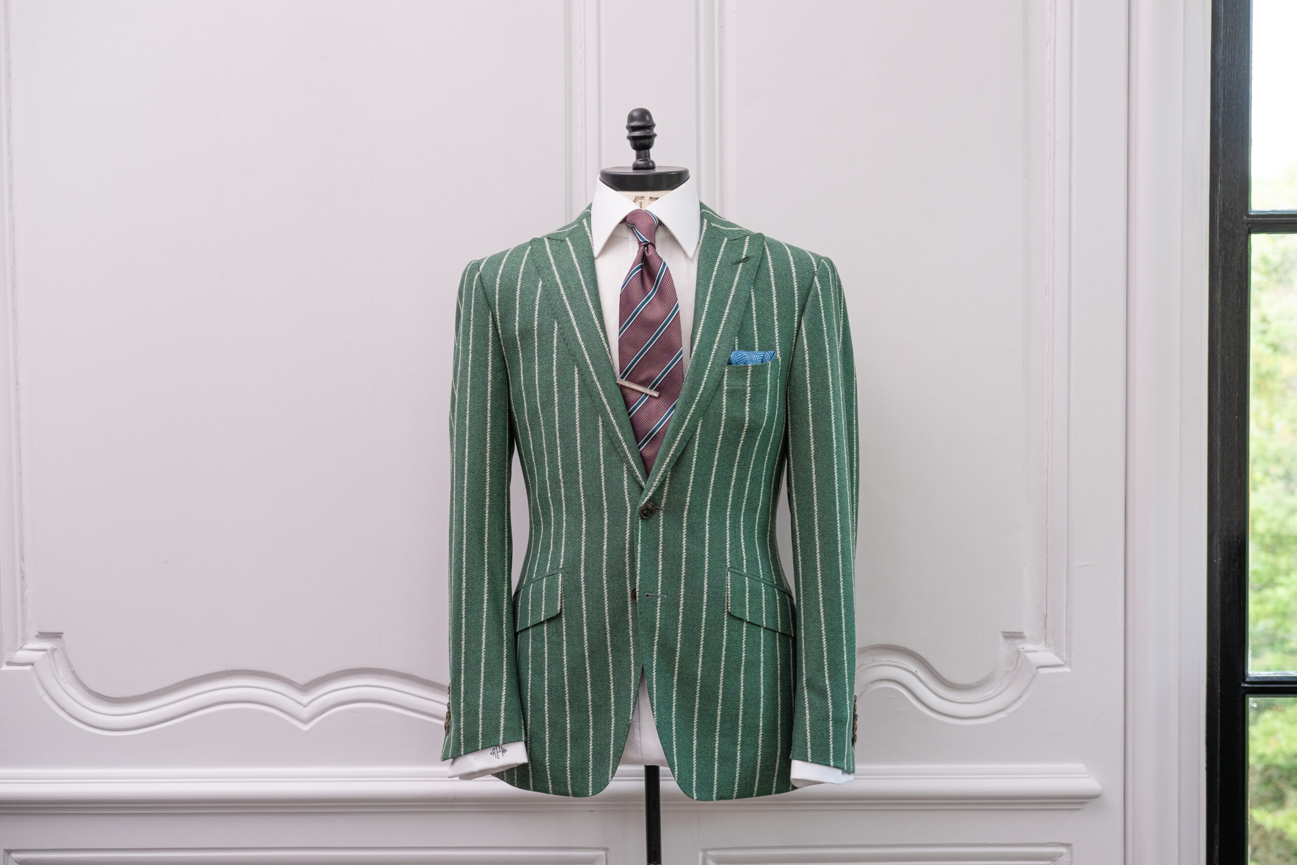 Emerald Green with White Stripe Peachtree Jacket