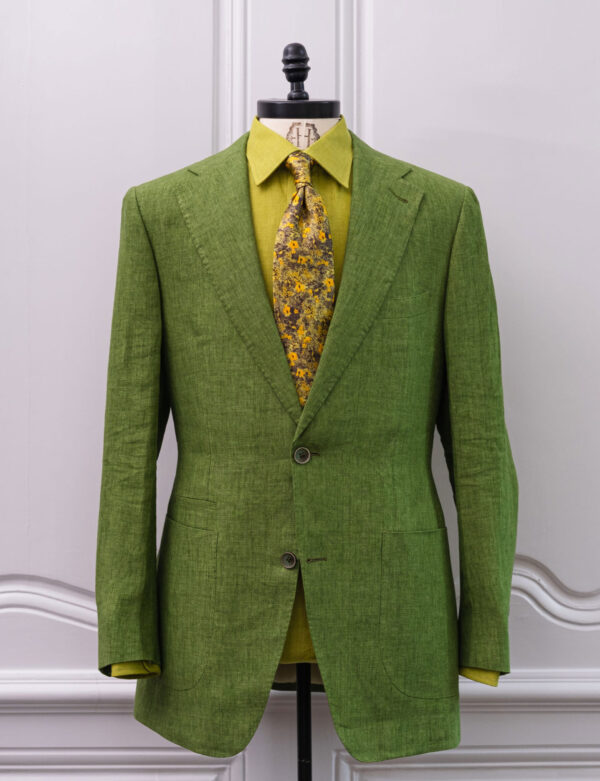 Green Linen Bennett Jacket