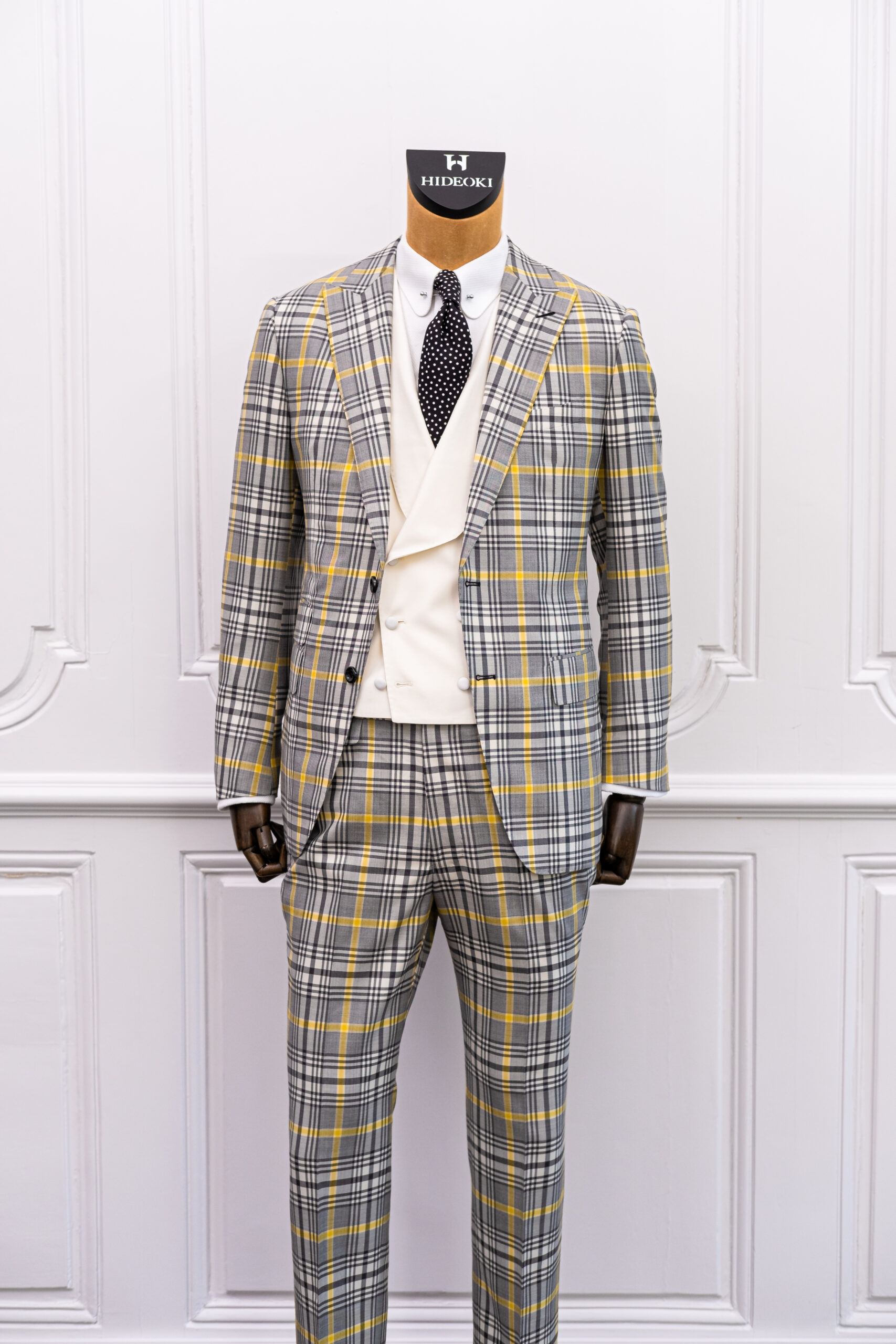 Yellow Plaid Peachtree Suit with White Vest