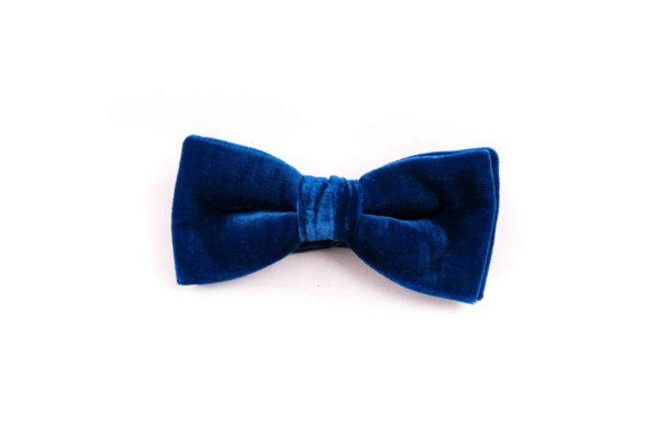 Royal Blue Velvet Pre-Tied Bow Tie