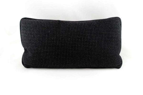 Gray and Black Houndstooth Lumbar Pillow
