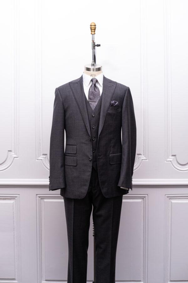 Grey Sharkskin Peachtree Suit with Vest