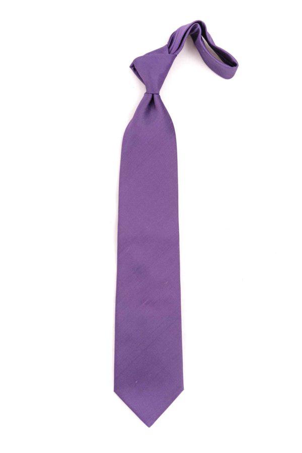 Purple Raw Silk Tie