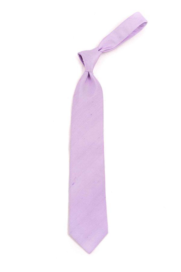 Lavender Raw Silk Tie