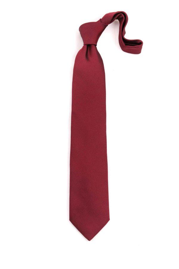 Dark Red Textured Tie