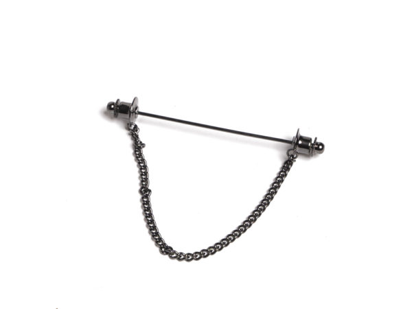 Gunmetal Collar Bar with Chain