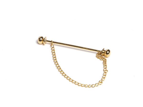 Gold Collar Bar with Chain